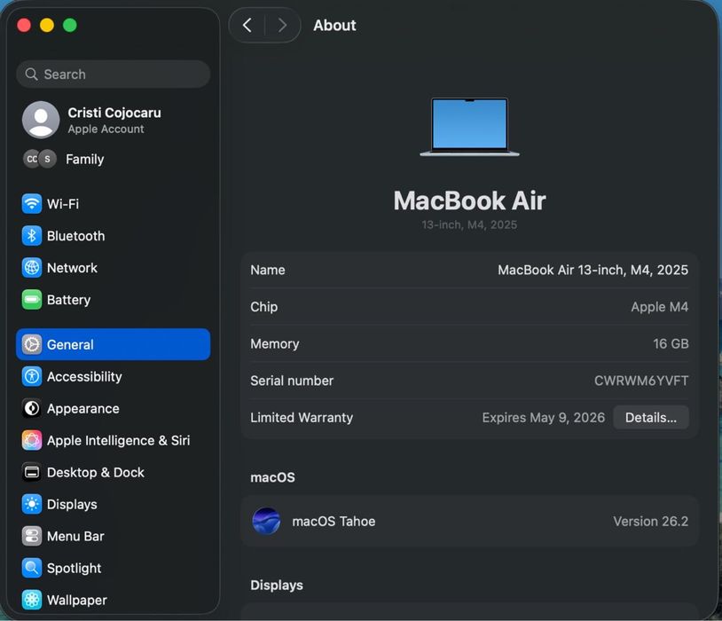 MacBook Air 13-inch, IN GARANTIE