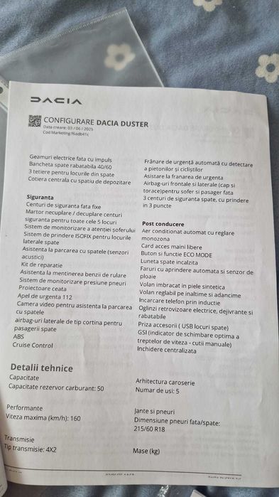 Cedez leasing Dacia Duster 2025