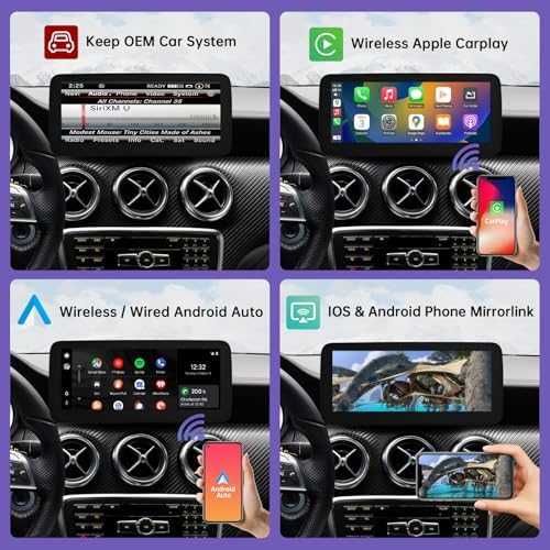 Нов Безжичен CarPlay Android Auto дисплей за кола Mercedes 10.25 инча