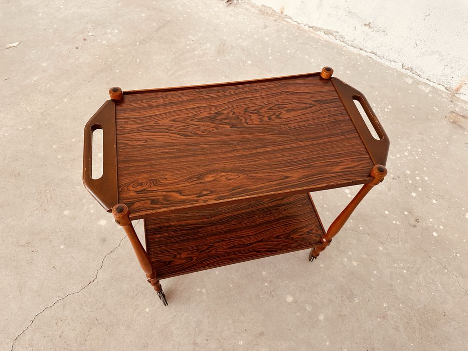 Италианска винтидж сервираща количка / Bar Cart Mid-Century Modern – стил Ico Parisi