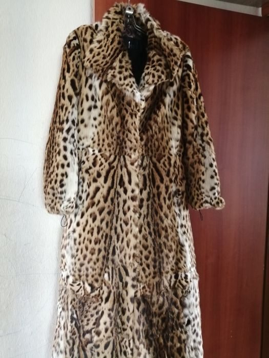 Шуба леопардовая