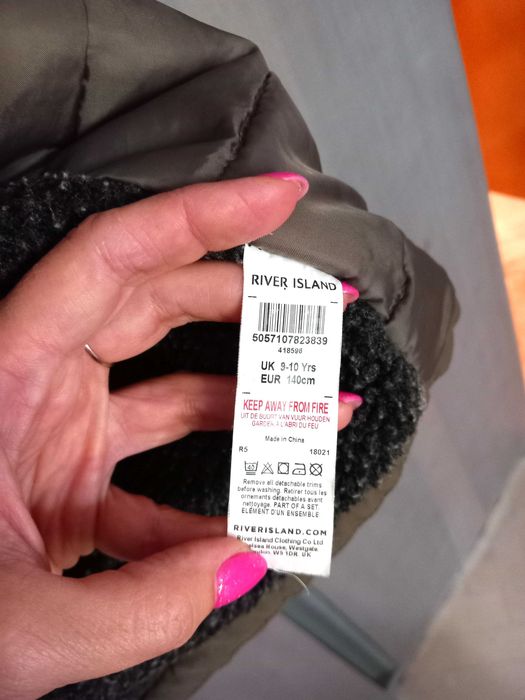 Много топло зимно дълго яке River Island – 9–10 г. (140 см)