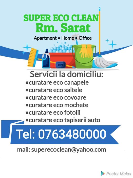 Super Eco Clean - Servicii curatatorie la domiciliu Rm Sarat , Buzau.