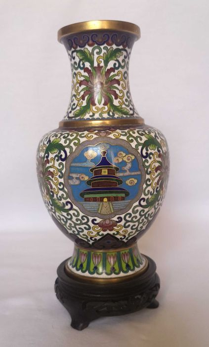 Ваза - клуазоне антиквариат.
