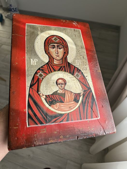 Icoana ortodoxa veche pictata
