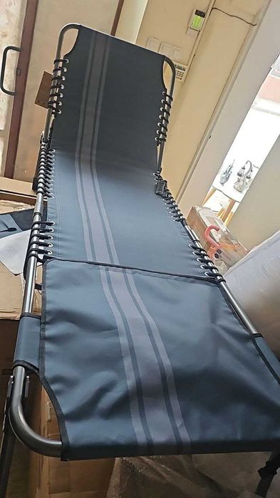 KingCamp Сгъваем шезлонг с отвор за четене, 5 позиции