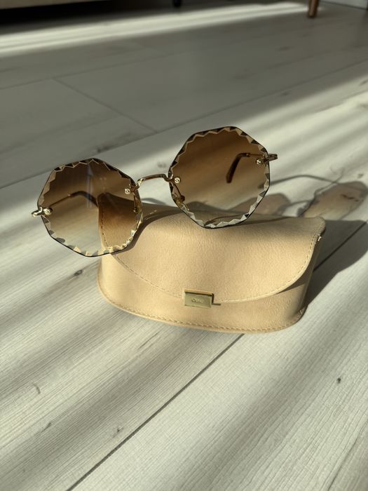 Chloé слунчеви очила CE142S Scalloped Gold Brown оригинал