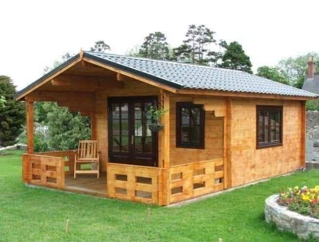 Vând case modulare din lemn masiv cabane tip A