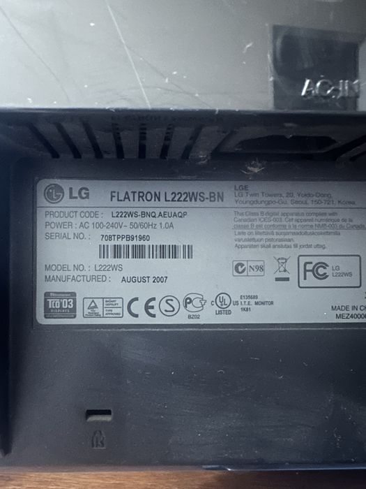 Мониторы Lg, HP