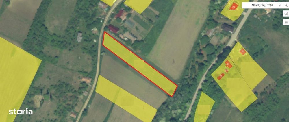 Teren intravilan 1900 mp, TAGA  sat NASAL, pretabil constructie, zona