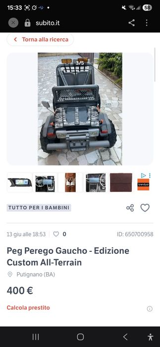 Maşinuță electrică Peg Perego Gaucho Rock'in - 2 locuri, camuflaj nouă
