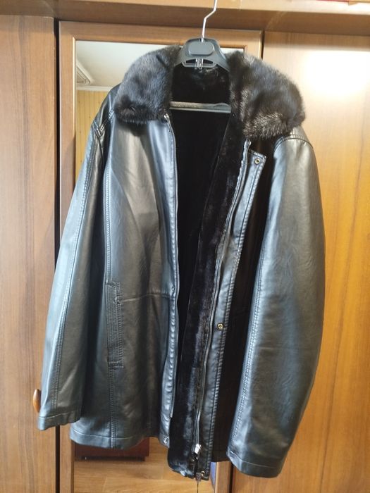 Кожаная куртка с мехом