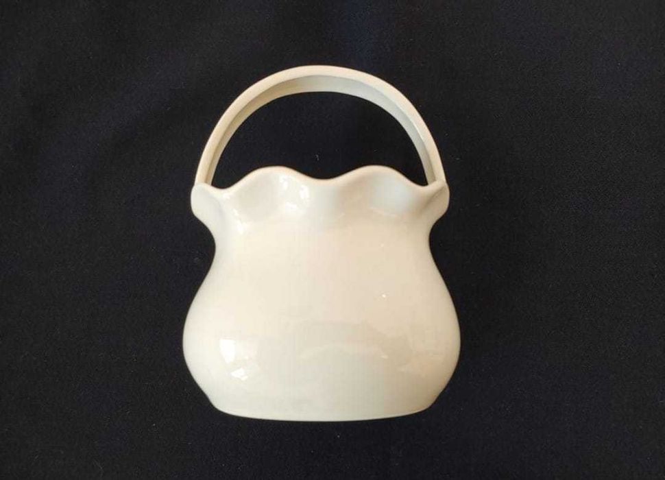 Coșuleț porțelan alb