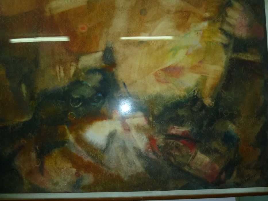 картина акварел от Дамян Заберски,рисувана през 60-те години на 20век.