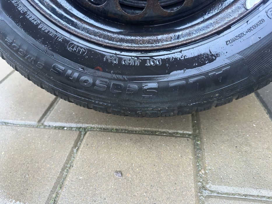 Vând set 4 roți complete – jante + cauciucuri 5x112 R15 - 125 lei/buc