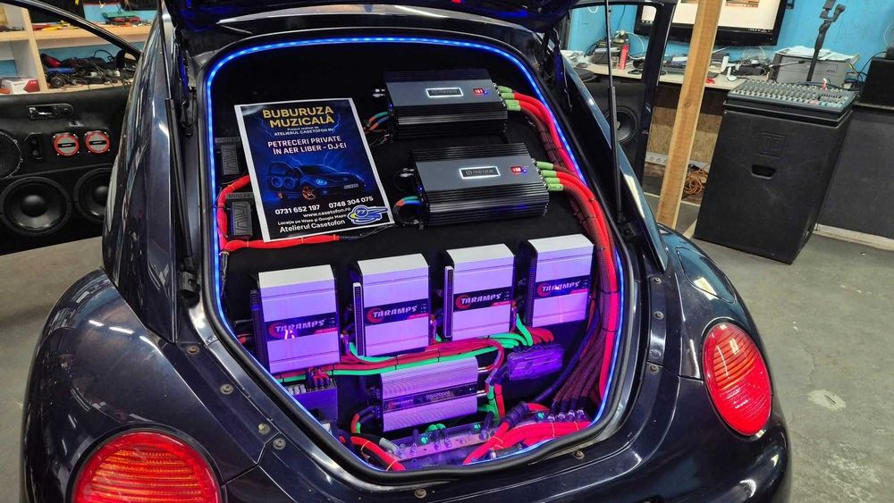 Montaj Navigație Android Casetofon Camera Statie Bass Difuzoare Auto