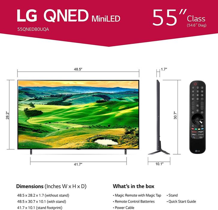LG 55 QNED 4K UHD Premium 120Hz + подарок