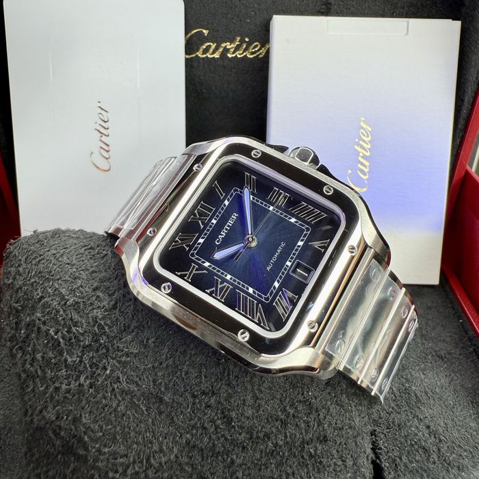 Santos de Cartier Blue Dial Pe Stoc | Size L | 7700E | WSSA0071 | 2025