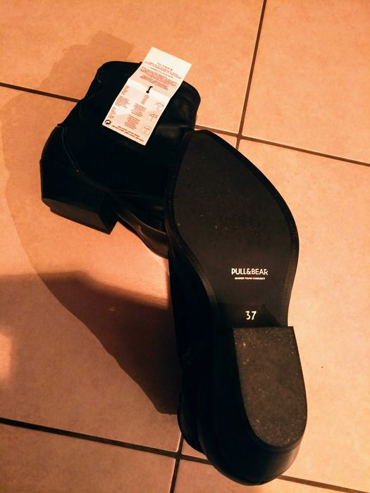 Botine din piele naturală Pull & Bear