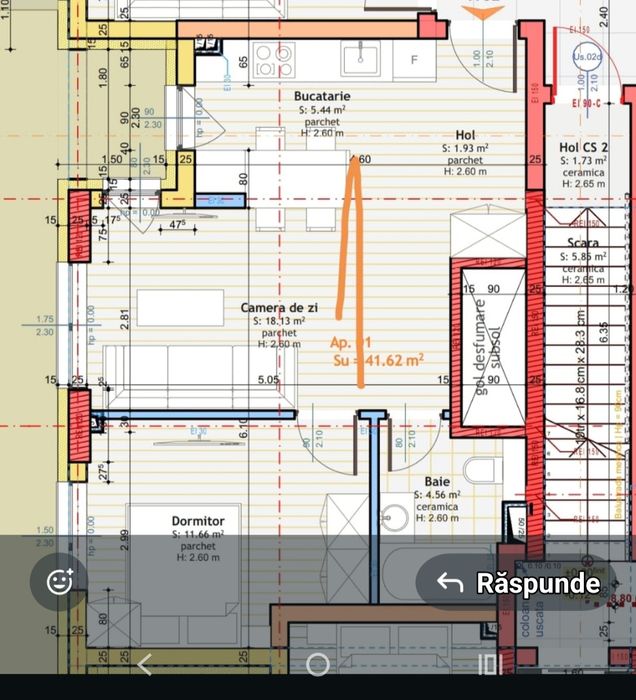 Apartament Nou 45  mp finisat