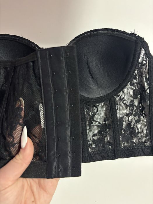 Черен Дантелен Корсет