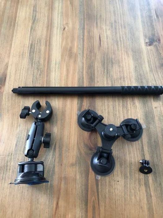 Sistem prindere auto masina pt camera actiune Insta360 X5 X4 X3 Gopro ventuze selfie stick