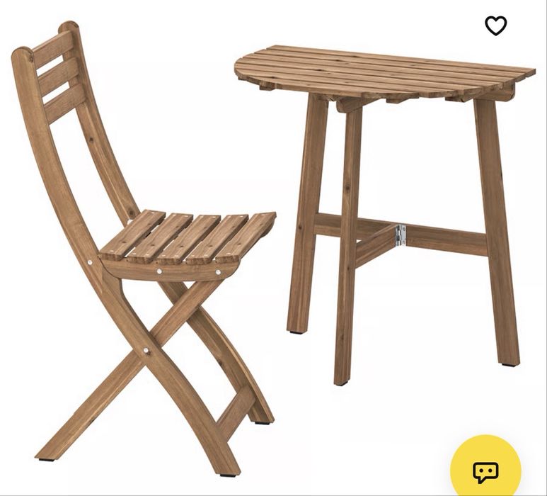 Masă pentru perete+2 scaune