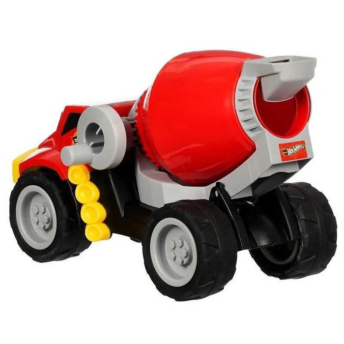 Детски бетоновоз Hot Wheels, червен