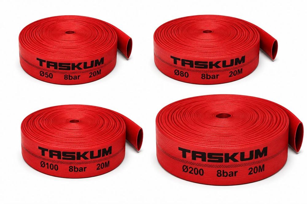 Напорный рукав TASKUM 20 м | Для мотопомп 2", 3", 4", 8"