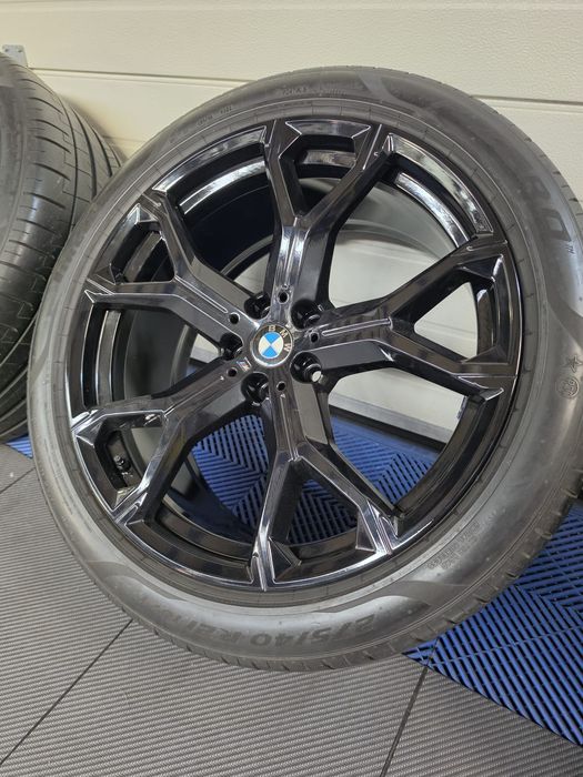 Оригинални 21" M Sport черни джанти с летни гуми Pirelli (2022) за BMW X5 (G05) / X6 (G06) + TPMS
