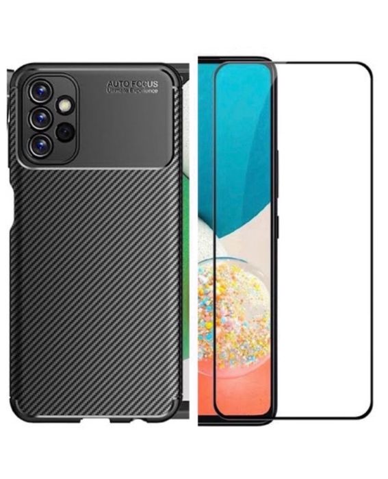 Samsung A22/A23/A33/A55/A56 Husa Carbon Shock + Folie Sticla Premium G