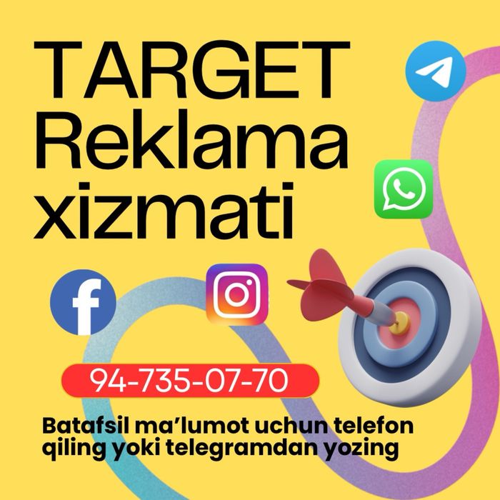 1 chi oy BEPUL! Pro TARGET REKLAMA xizmati