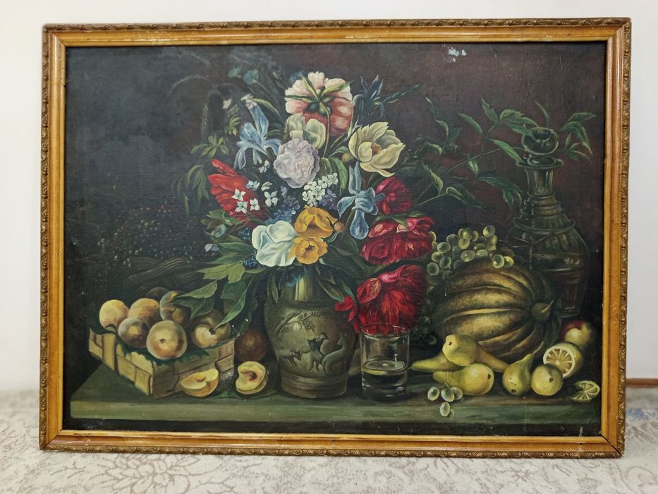 Картина маслом, холст, натюрморт 70-80г.г. Размер 120×90.