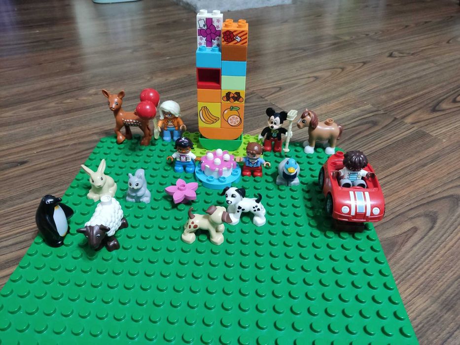 Set 3 trenuri LEGO Duplo+2 seturi extra sine+pod+piese bonus