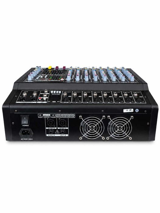 Mixer audio activ 2 x 500W 8 canale Amplificat 16 efecte digitale DSP USB Bluetooth MP3 Egalizator