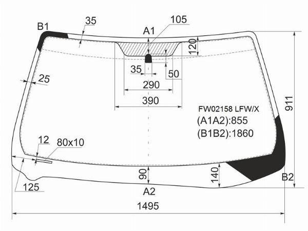 Стекло лобовое  Toyota Avalon