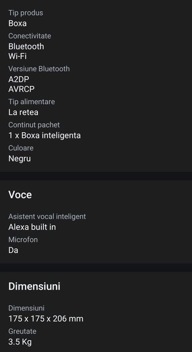 Amazon Echo Studio, 330 W, Bluetooth, Wi-Fi,