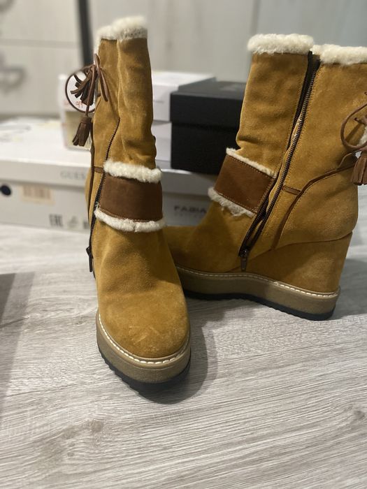 Дамски боти естествен велур