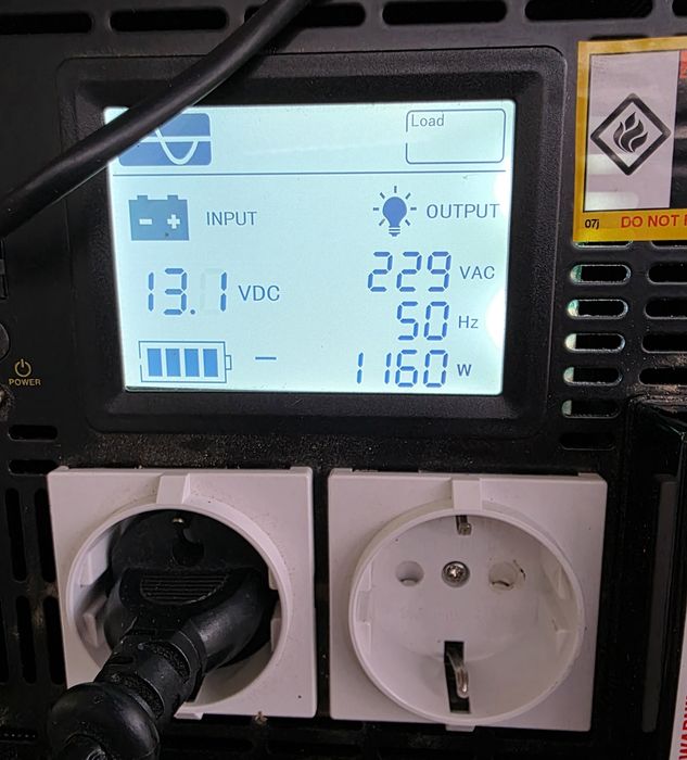 Инвертор GIANDEL 5000W 12V към 230V Чиста Синусоида с Дистанционно