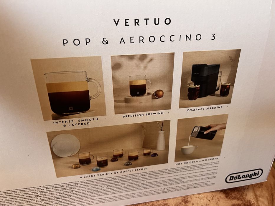 Кафемашина+ уред за млечна пяна  Nespteso Vertuo Pop & Aeroccino 3