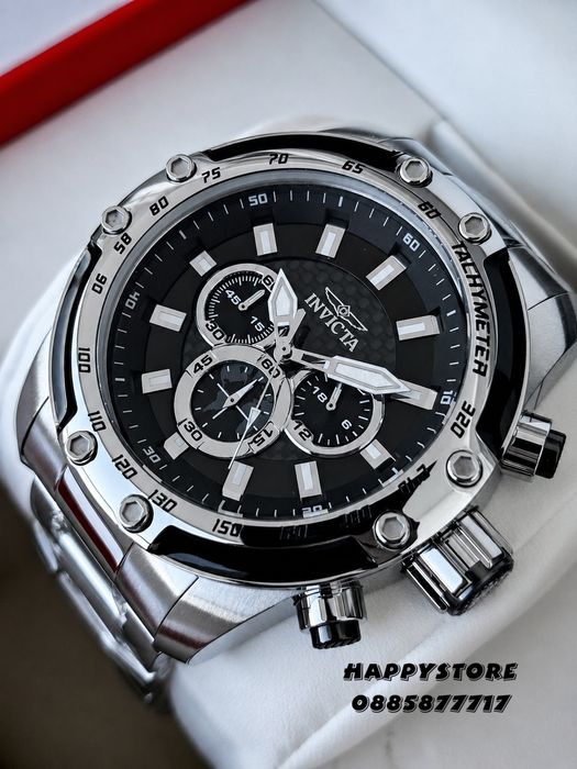 INVICTA Speedway Silver Steel 50 mm, Инвикта нов мъжки часовник