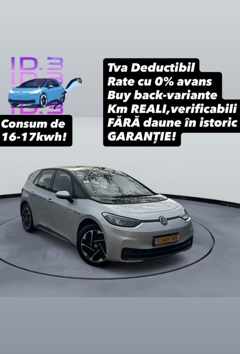 Volkswagen ID.3 Pro Life 150KW-204cp - baterie de 58kWh - km 100% reali - fără daune!
