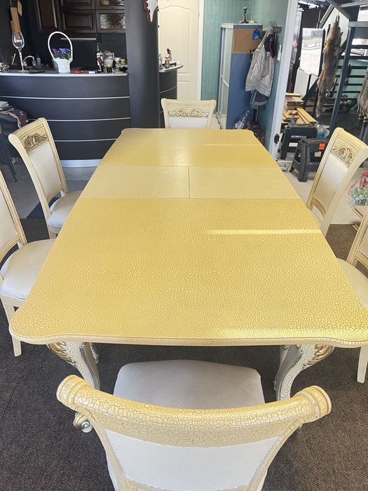 Маса с шест стола разтегателна