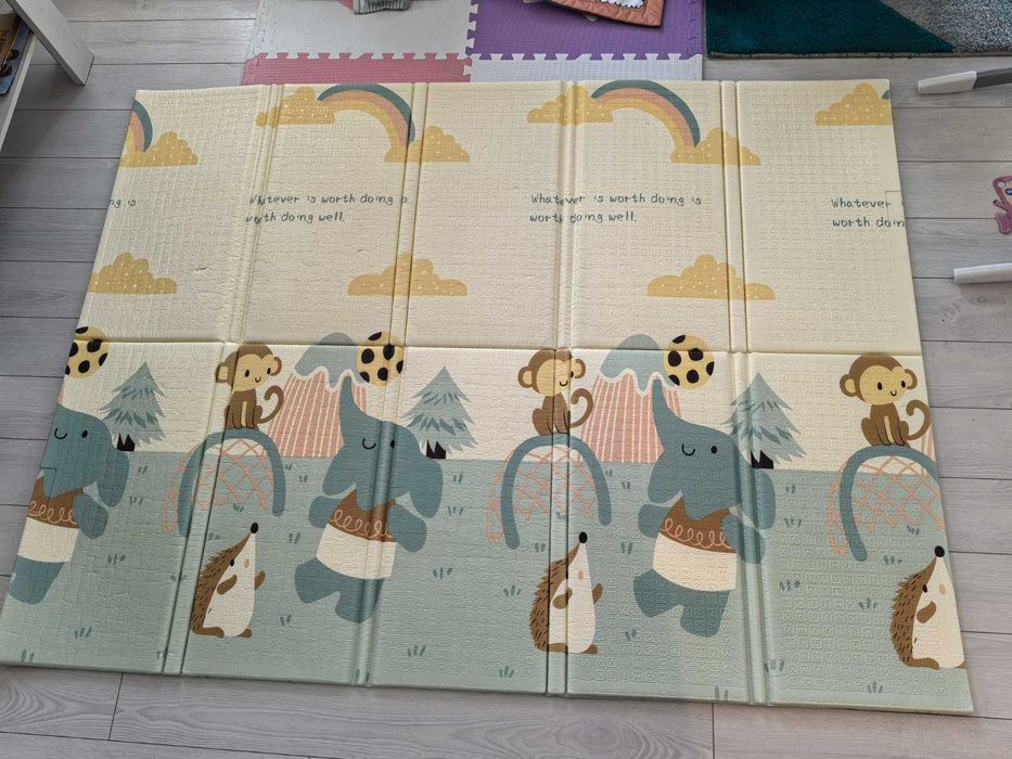 Сгъваемо, двустранно килимче за игра Джунгла/Океан 150х200х1.5 SONNE