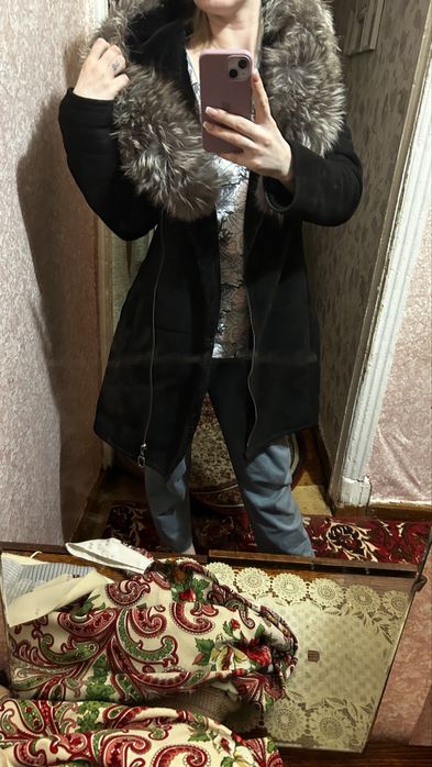 Продам дубленку, замша , чернобурка.