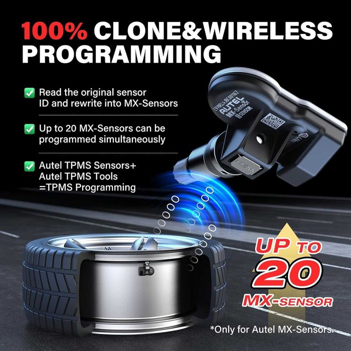 TPMS Датчик за гуми Autel MX-Sensor 433/315MHz,100%покритие,8г. Гаран