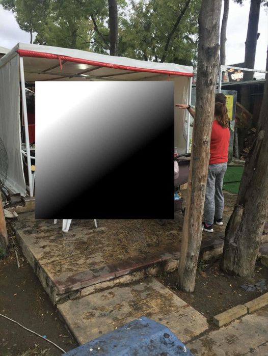 Метална конструкция с тента , подвижен гараж , склад