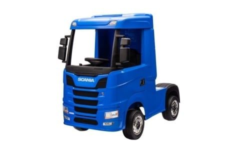 CAMION ELECTRIC ( TIR ) pentru copii, Scania 500R Blue, roti EVA