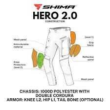 Мъжки текстилен мото панталон,SHIMA HERO 2.0 Black,подплати,протектори