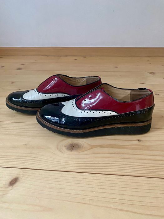 Обувки от естествена кожа, ръчна изработка. Ретро стил. Класика.